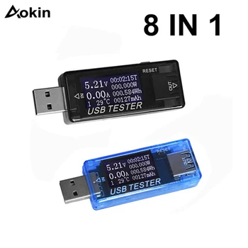 Voltmérő 8 in1 QC2.0 3.0 4-30v Elektromos USB-Kapacitás, Feszültség Teszter Jelenlegi Mérő Monitor Voltmeters Árammérő