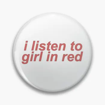 Vörös Hallgattam A Lány Puha Gombot A Pin-Kreatív Hajtóka Jelvény Divat Ajándék Aranyos Nők Kalapot, Ékszerek, Ruhák, Bross Dekoráció