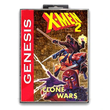 X-men 2 Klón Háborúk Doboz, 16 bites Sega MD Játék Kártya Mega Drive Genesis Videó Konzol