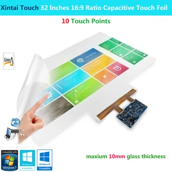 Xintai Touch 32 Hüvelyk 10 Érintési Pontok Kapacitív Multi Touch Fólia/Interaktív Kapcsolatot Film Érintse Meg Kioszk/Asztal Stb Plug & Play