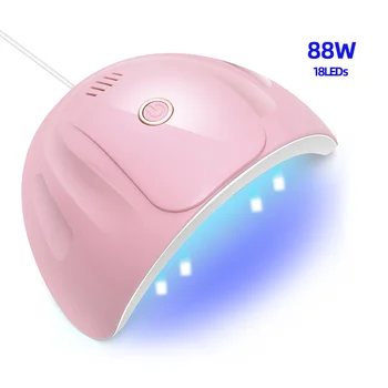 XZMUV 88W UV LED Lámpa Köröm Szárító Manikűr Nail Lámpa, UV Gél Lakk Köröm Mozgás érzékelő professzionális lámpa manikűr