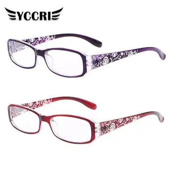 YCCRI 2020-as Új Divat a Nők Faragott Virág Olvasó Szemüveg Anti-Kék Fény Tavaszi Lábak Hölgy Szemüveg Védő Szemüveg Presbyopic
