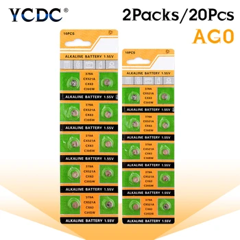 YCDC 20db AG0 LR521 379 V520 SR521SW gombelem gombelem 1.55 V Nézni Játék Alkáli Elemek Egyszeri Használatra