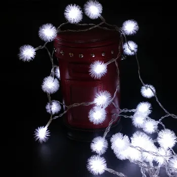 YIYANG 1,5 M 10Leds karácsonyfa hópelyhek, Hógolyókat LED String Tündér Fény Xmas Party Otthon Kert Garland Dekorációs Világítás
