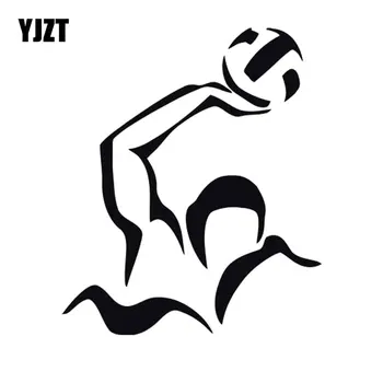 YJZT 13.5 CM*15.8 CM-es VÍZILABDA Sport, Kreatív Dekoráció, Autó Matrica Test Autó Vinyl Matrica Fekete/Ezüst C31-0251