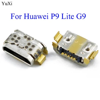 YuXi 10db Micro USB-Csatlakozó Aljzat 5pin DIP4 Mobil telefon töltés farkát dugja a Huawei G9 P9 Mini USB Csatlakozó