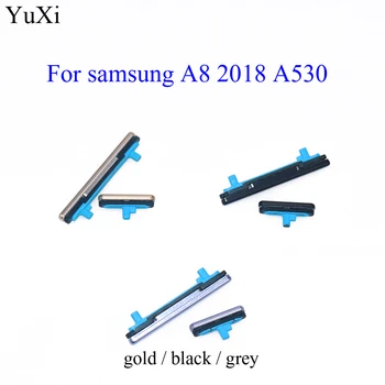 YuXi Samsung Galaxy A8 2018 A530 A530F A530N A530FN A530W a Telefon Ház Váz Új Oldalon Billentyűt A Hatalom Hangerő Gomb