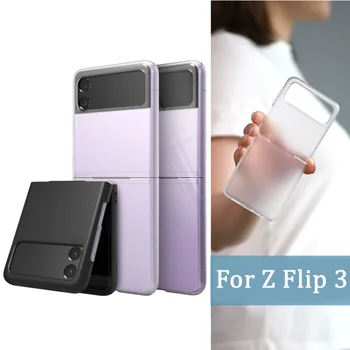 Z Flip 3 tok Samsung Galaxy Z Flip 3 5G az Esetben Világos, Átlátszó Lehajtható Ultra Vékony Ütésálló hátlap Capa Fundas