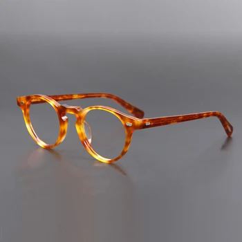 Átlátszó Szemüveg Kicsi, Kerek, Kék Fény Szemüveg Vintage-Acetát Szemüveg Keretek Nők Szemüveget A Férfiak Gregory Peck