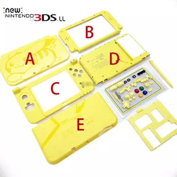Új 5Parts Ház Shell Esetben Az Új 3DS XL Új 3DS LL Konzol Védő Műanyag tok