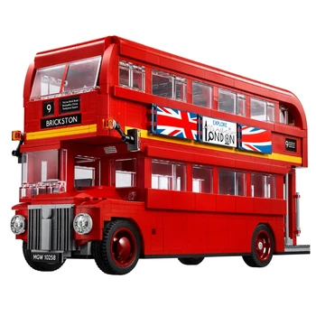 Új BusforLondon emeletes Busz Által Tervezett Londoni Kompatibilis Inglys Londoni Busz Tégla Játékok Készlet Modell 10258 1800 DB