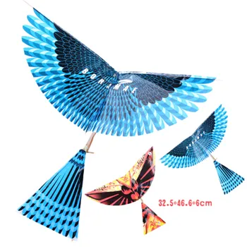 Új DIY Szabadtéri Játékok Gumi Hatalom Kézzel készített Bionikus Levegőben Repülő Ornithopter Madarak Modellek Tudomány Sárkány 