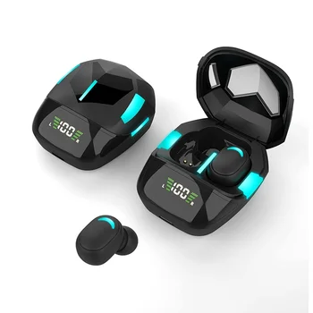 Új Gaming Headset TWS Vezeték nélküli Bluetooth-kompatibilis Fülhallgató LED Kijelző Mikrofon Alacsony késleltetésű fülhallgatók Bluetooth Fejhallgató