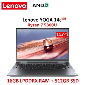 Új lenovo YOGA 14c 2021 laptop, AMD Ryzen 7 5800U 16GB RAM, 512 gb-os SSD 14 FHD IPS érintőképernyő Notebook Ultrabook számítógép