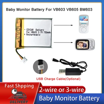 Új VB603 BM603 Baba Monitor Akkumulátor VB605 BM605 Tartalék Akkumulátor Cseréje az Akkumulátor USB Töltő Videó Dadus Bebe Monitor