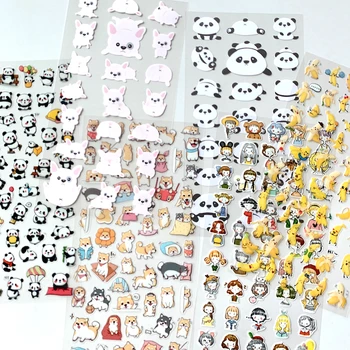 ÚJ ! ! Ömlesztett Szuper Aranyos Állatok Anime Márka Matrica Kawaii Nyulak Sün Medve Panda Dinoszauruszok Macska, Kutya Matricák